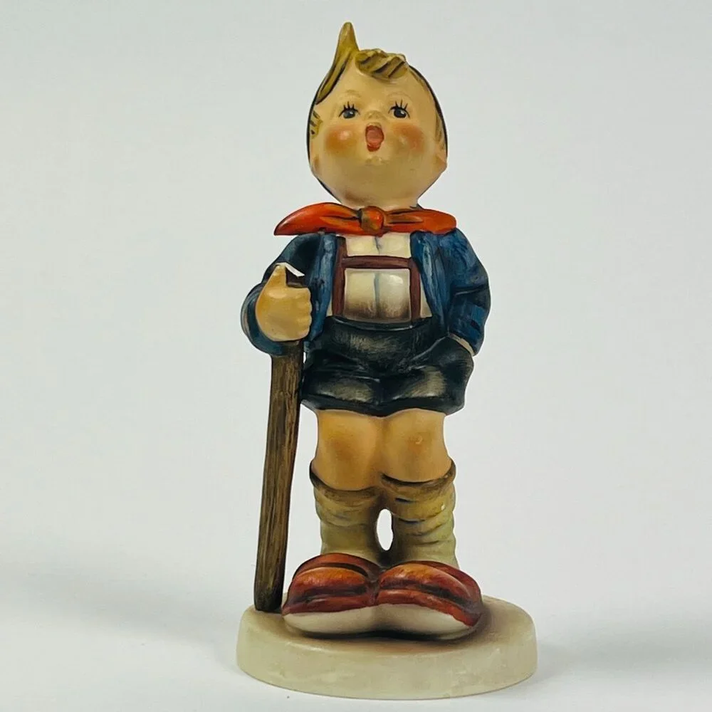 Vintage Hummel Little Hiker Boy Figurine W. Germany TMK-3 1960-1963 Hand Painted